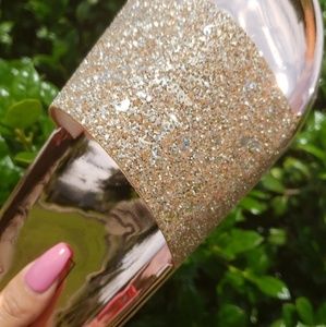 Rose Gold Glitter Slides